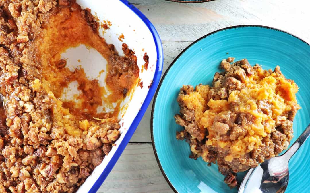 Candied Yam Casserole with Brown Sugar Streusel | Meiko and The Dish