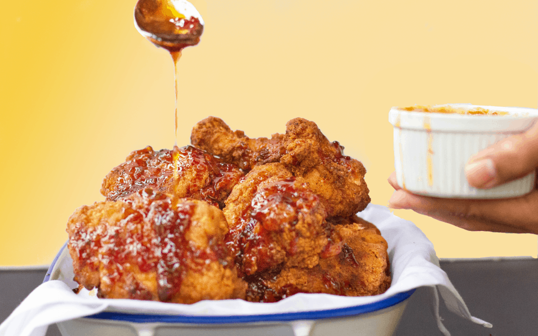 Crispy Fried Chicken with Pepper Jelly Molasses